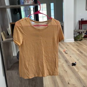 American eagle white and yellow striped M shirt.